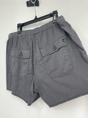 Drawstring Shorts Frayed Edge L Utility Coastal Chic Beachy Effortless Vacation